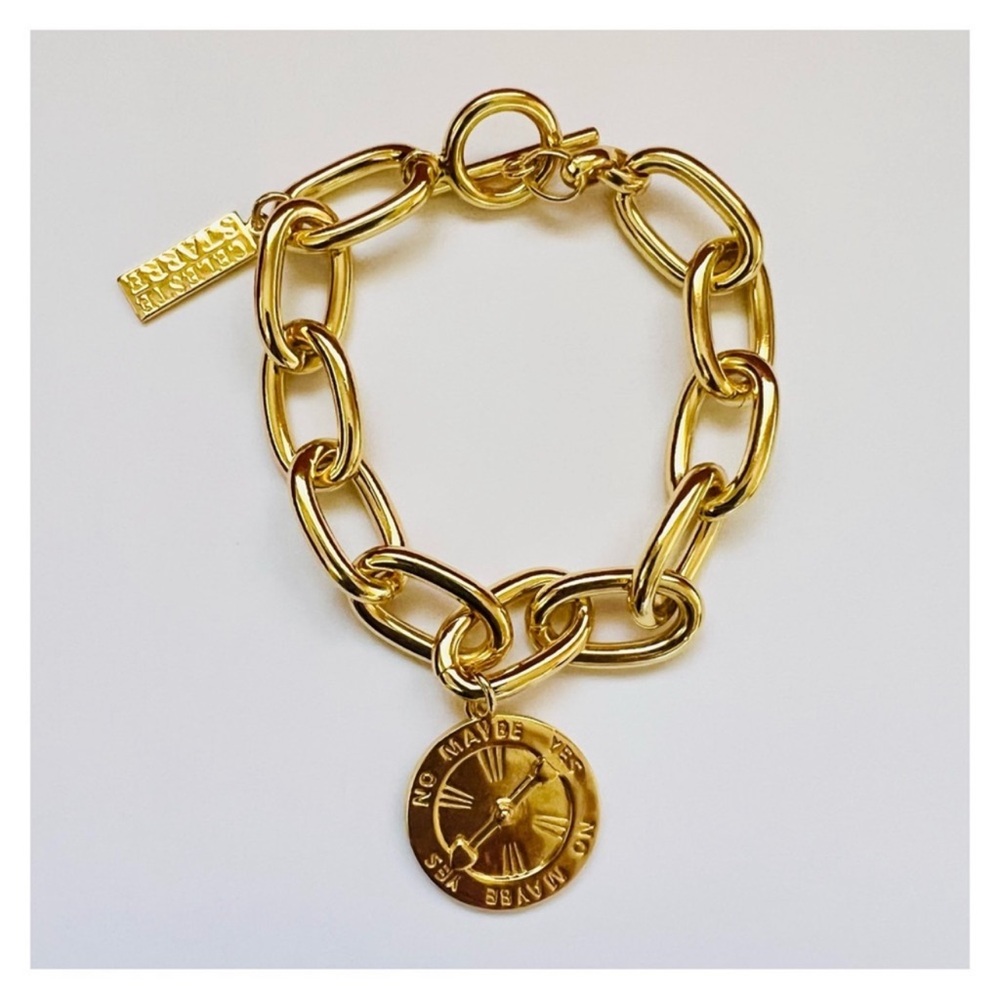New! Rare CELESTE STARRE Yes No Maybe Chain Bracelet - Picture 4 of 11